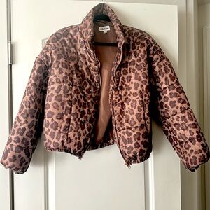 Leopard puffer jacket